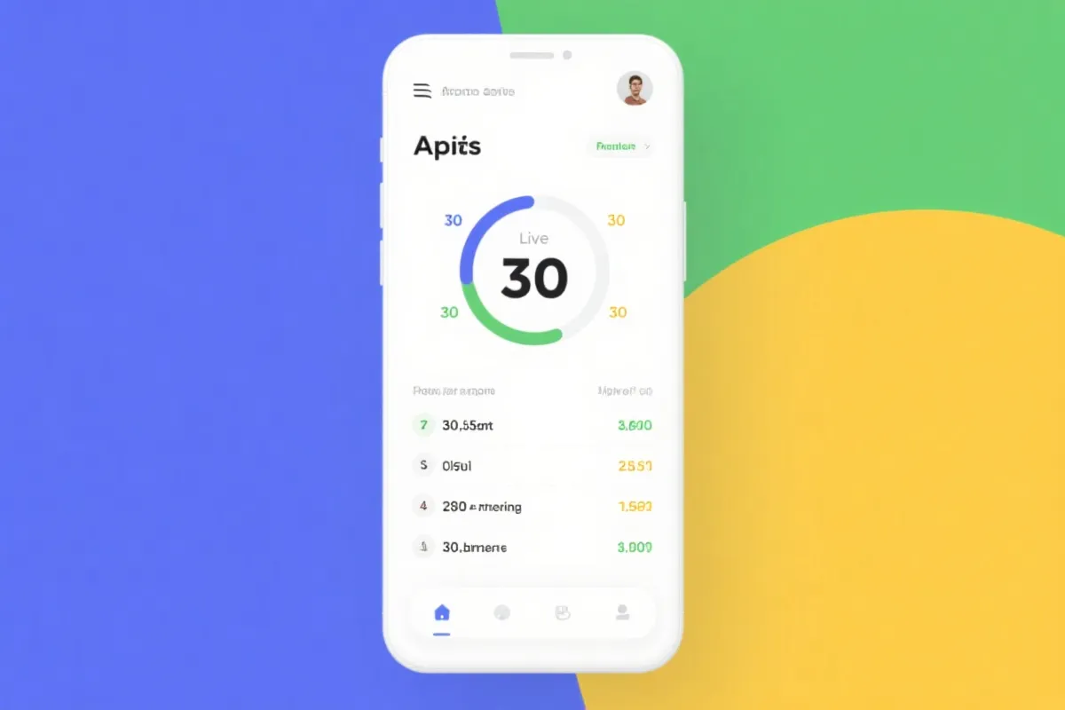 移动端实时比分界面示意图