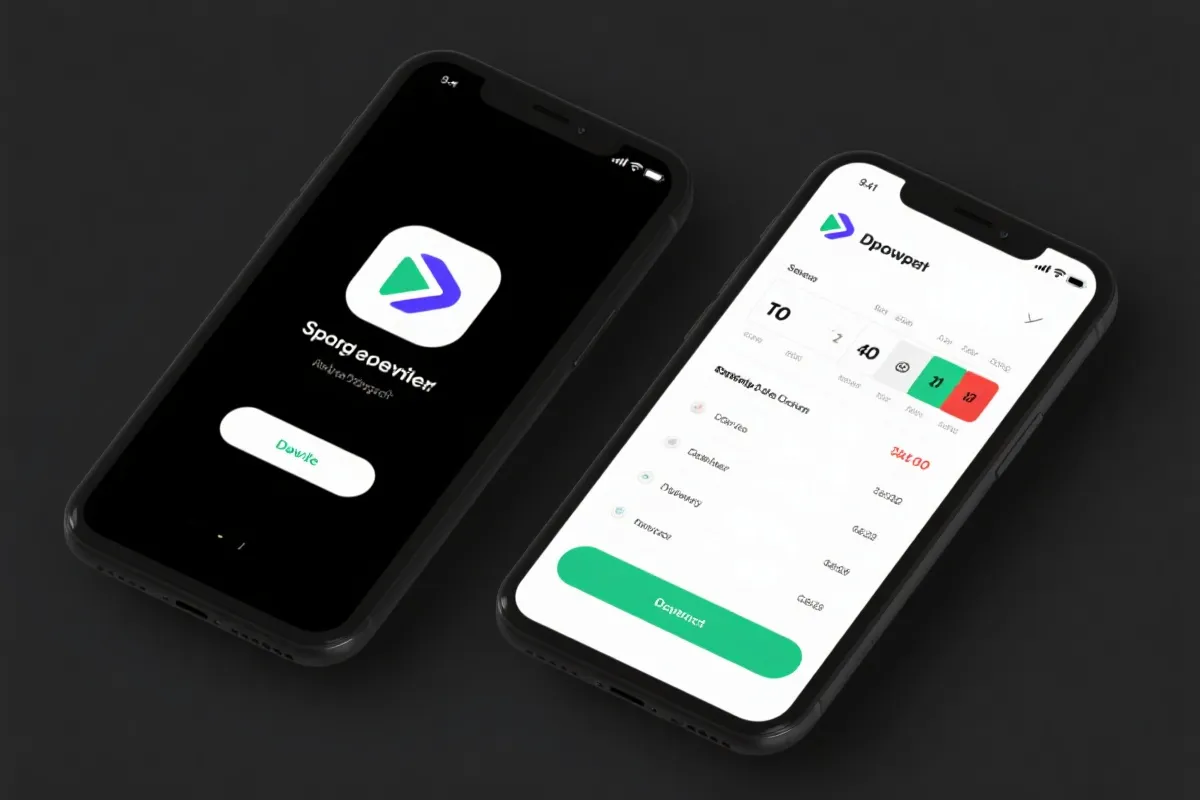 APP下载与比分界面示意图